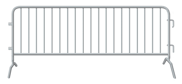 F45 narrow-connector steel barricade with bridge feet