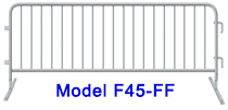F43-FF and F45-FF narrow-coupling flat-foot barricades